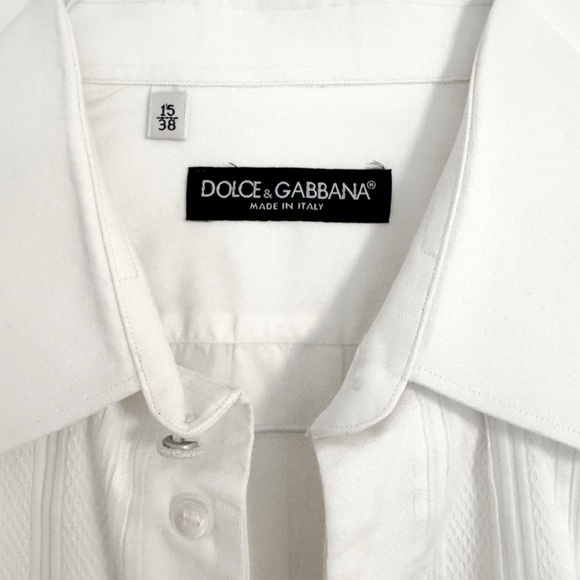 Dolce and Gabbana Formal Tuxedo Shirt French Cuff White - Picture 5 of 6